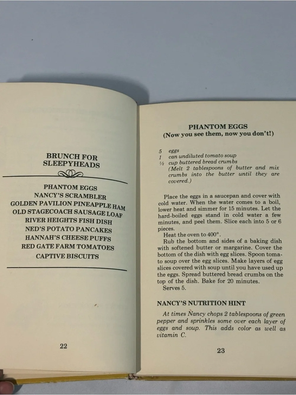 The Nancy Drew Cookbook, Clues to Good Cooking by Carolyn Keene